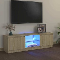 Comodă TV cu lumini LED, stejar sonoma, 120x30x36 cm