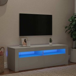 Comodă TV cu lumini LED, alb, 120x35x40 cm