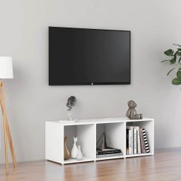 Comodă TV, alb, 107x35x37 cm, PAL