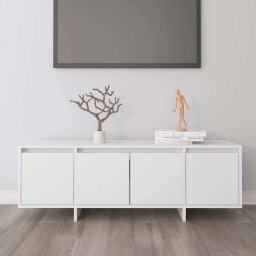 Comodă TV, alb, 120x30x40,5 cm, lemn prelucrat