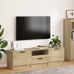 Comodă TV din stejar Sonoma 140x35x40 cm, lemn stratificat