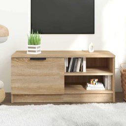 Comodă TV, stejar sonoma, 80x35x36,5 cm, lemn prelucrat