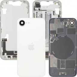 Capac Baterie Apple iPhone 17e, Cu Carcasa Mijloc, Full Parts, Alb, Swap Premium