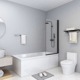 Cabina de dus, negru, 68 x 130 cm, ESG GartenMobel Dekor