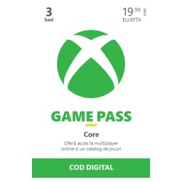 Abonament Microsoft Xbox Game Pass Core 3 Luni Eurozone Pk Lic Online Esd