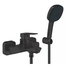 Baterie de Dus / Cada Grohe Concetto Monocomanda Cartus Ceramic Para de Dus 2x Functii Furtun de 1.5m Negru Mat