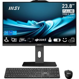 Sistem All in One MSI Pro AP242P 14M-813EU Intel Core i7-14700 23.8inch 1920 x 1080 pixels 16GB DDR5-SDRAM 1TB SSD NoOS Wi-Fi 6E (802.11ax) Negru
