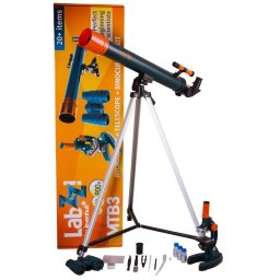Kit LabZZ MTB3, microscop, telescop si binoclu, Albastru/Portocaliu