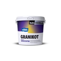 Tencuiala siliconica VITEX Granikot, baza alba, Grafiato/Striata 2,5mm, 25kg