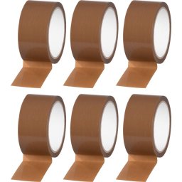 Banda adeziva de ambalare Strend Pro maro, 48 mm x 50 m, OPP 45 µm (set 6 role)