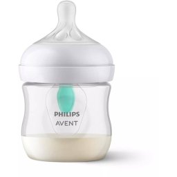 Biberon Philips-Avent Natural Response Dispozitiv Anticolici AirFree 125ml Tetina Fara Scurgeri +0luni Fara BPA Transparent
