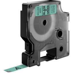 Banda de Etichete Dymo 40919 / S0720740 Autoadeziva 9mm x 7m Negru pe Verde