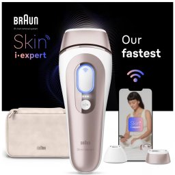 Epilator IPL Braun Skin iÂ·expert Pro7 PL7147 2 Capete Aparat de Ras Gillette Venus Inclus Roz