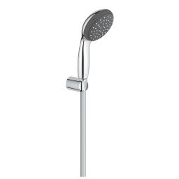 Set dus Grohe Vitalio, crom-negru, 1 tip jet, furtun 1.75m, suport perete nereglabil - 27944001
