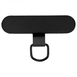 Set 5 placute metalice pentru prindere snur husa telefon Negru, TFO