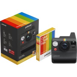 Pachet Camera Foto Instant Polaroid Now Gen.3, Negru + Hartie Foto