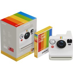 Pachet Camera Foto Instant Polaroid Now Gen.3, Alb + Hartie Foto