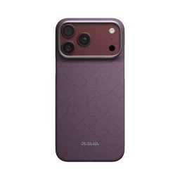 Husa Husa Pitaka pentru iPhone 18 Pro Max, Edge Case, PitaTap™, PTK Weaving - Charoite Purple