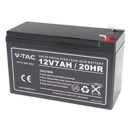 Acumulator plumb-acid V-TAC VT-7-12, 12V, 7Ah, terminale T1, SKU 23451