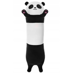Jucarie de plus Panda urias 70 cm, multifunctionala 2 in 1, perna moale pentru imbratisat si relaxare, umplutura pufoasa din poliester, ideala pentru