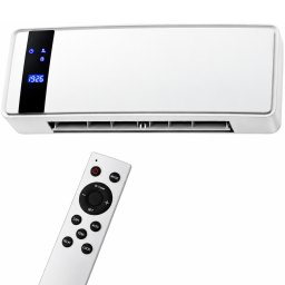 Aeroterma electrica de perete cu element ceramic PTC, putere reglabila 1000 W si 2000 W, 3 moduri functionare pentru ventilatie si incalzire, afisaj L
