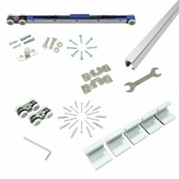 Kit complet VOLO 80 pentru glisare usi lemn cu amortizare, max. 80 kg, L=2000 mmm