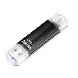 Memorie USB Hama Laeta Twin 64GB USB 3.0 Black