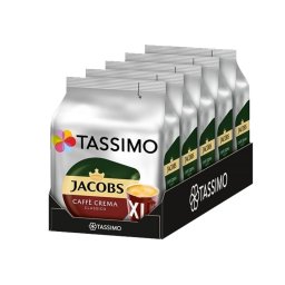 Set 5 x Cutii Capsule cafea, Jacobs Tassimo Cafe Crema XL, 80 bauturi x 215 ml, 80 capsule