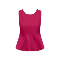 ONLY Top Onlmartina S/L U-Neck Peplum 15371956 19-2047 TCX sangria