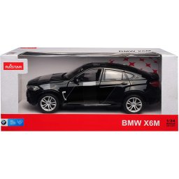 Macheta auto metalica BMW X6M negru, scara 1:24, Rastar