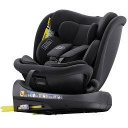 Scaun Auto B-Joy DELUXE BUF BOOF iSIZE Black cu Isofix pozitie somn 155 grade rotativ 360 grade 40-150 cm