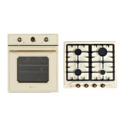 Pachet Incorporabil Studio Casa Positano Rustic Cuptor Electric FE660 Avena si Plita Gaz PG660 Avena 4 Arzatoare Crem