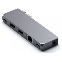 Docking Station Satechi Pro Hub mini USB-C do MacBook 2xUSB-C 2x USB-A Ethernetn jack port