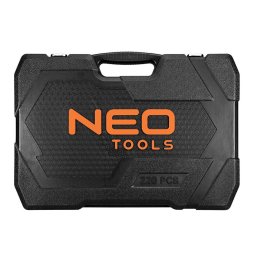 NEO TOOLS Socket Set 1/2", 1/3", 220 pcs, Satin Finish