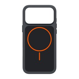 Husa SBS D3O Core Case for iPhone 18 Pro Max / 17 Pro Max Compatible with MagSafe - Black and Orange