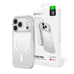 Husa AmazingThing Titan Pro Lens Case for iPhone 18 Pro Max with Camera Cover and Lanyard Mount, MagSafe Compatible - Clear