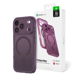 Husa AmazingThing Titan Pro Lens Case for iPhone 18 Pro Max with Camera Cover and Lanyard Mount, Compatible with MagSafe - Purple