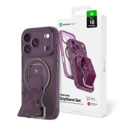 Husa AmazingThing Titan Pro Lens Stand Set for iPhone 18 Pro Max with Magnetic Holder and Stand, Compatible with MagSafe - Purple