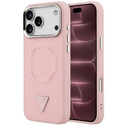 Husa Husa pentru iPhone 18 Pro Max / iPhone 17 Pro Max - Guess Hardcase Triangle Logo MagSafe (GUHMP18XPSDTSCMP) - Pink