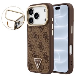Husa Husa pentru iPhone 18 Pro / iPhone 17 Pro - Guess Hardcase 4G Triangle Logo & Stand Camera MagSafe (GUHMP18LPCS4GPTW) - Brown
