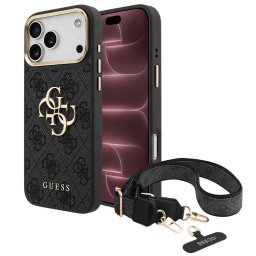 Husa Husa pentru iPhone 18 Pro Max / iPhone 17 Pro Max - Guess Big 4G Classic Logo & Big Strap Metal Buttons (GUHCP18XP4G4BCSK) - Black