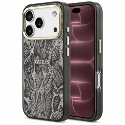 Husa Husa pentru iPhone 18 Pro Max / iPhone 17 Pro Max - Guess Python Pattern MagSafe (GUHMP18XHIMPYGK) - Black