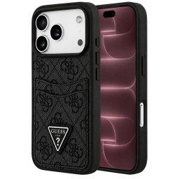 Husa Husa pentru iPhone 18 Pro Max / iPhone 17 Pro Max - Guess Hardcase 4G Double Card Triangle (GUHCP18XP4TPK) - Black