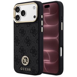 Husa Husa pentru iPhone 18 Pro Max / iPhone 17 Pro Max - Guess Hardcase 4G Strass Logo MagSafe (GUHMP18XP4GRMDEK) - Black