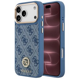 Husa Husa pentru iPhone 18 Pro Max / iPhone 17 Pro Max - Guess Hardcase 4G Strass Logo MagSafe (GUHMP18XP4GRMDEB) - Blue