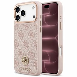 Husa Husa pentru iPhone 18 Pro Max / iPhone 17 Pro Max - Guess Hardcase 4G Strass Logo MagSafe (GUHMP18XP4GRMDEP) - Pink