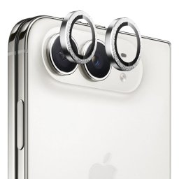 Folie pentru iPhone Duo - Blueo Diamond Camera Lens Glass - Silver Diamond