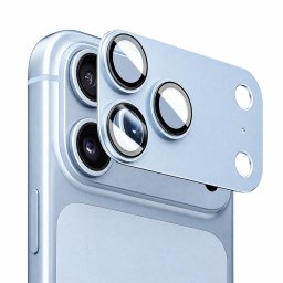 Folie pentru iPhone 18 Pro - Blueo Integrated Metal Camera Lens Protector - Light Blue