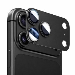 Folie pentru iPhone 18 Pro Max - Blueo Integrated Metal Camera Lens Protector - Black
