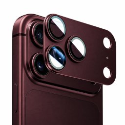 Folie pentru iPhone 18 Pro Max - Blueo Integrated Metal Camera Lens Protector - Cherry